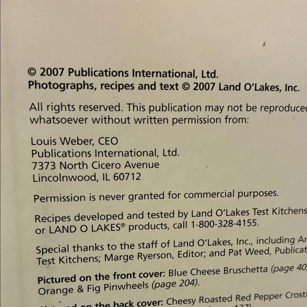 Land O’ Lakes Original Logo Recipe Collection - Appetizers, Baking, Cookies